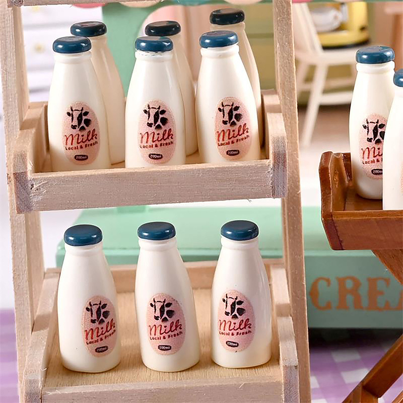 Kids Outdoor Kitchen Accessories - 5/10PCS Miniatur Lebensmittel Modell Spielzeug Milch