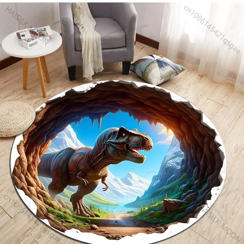 HD 3D-Dinosaurier-Druck, runde – Kids Outdoor Area Bewertung und Preis