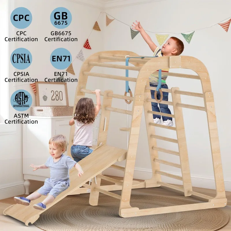 Massivholz-Kinderrutsche für d – Kids Outdoor Climbing Frame Bewertung und Preis