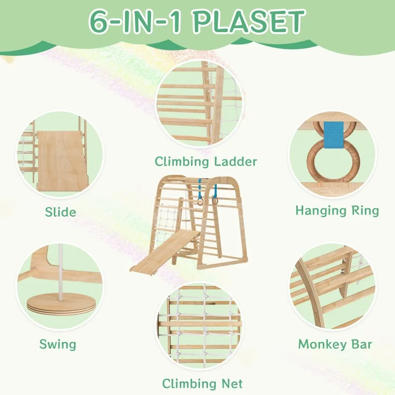 Massivholz-Kinderrutsche für d – Kids Outdoor Climbing Frame Bewertung und Preis