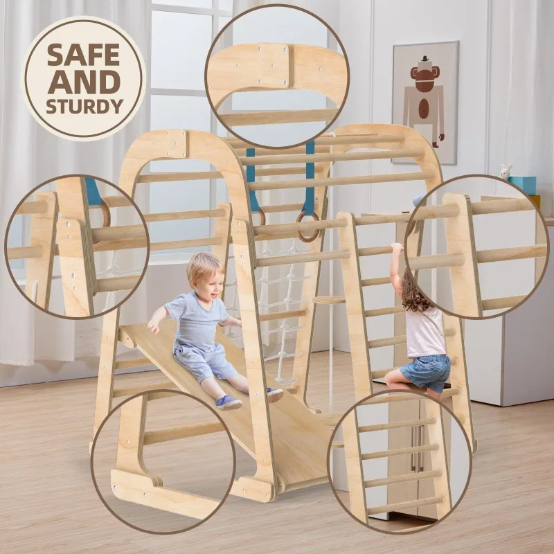 Massivholz-Kinderrutsche für d – Kids Outdoor Climbing Frame Bewertung und Preis