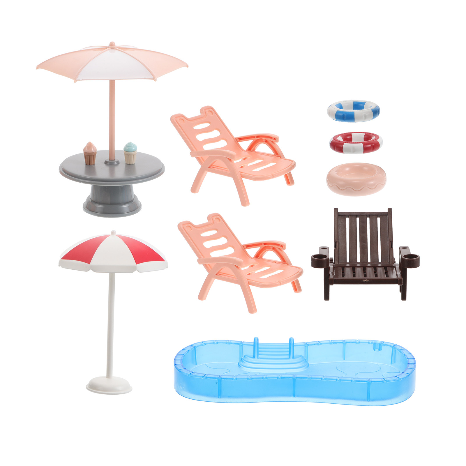 1 Set Miniatur-Schwimmbad-Set  – Kids Outdoor Furniture Set Bewertung und Preis