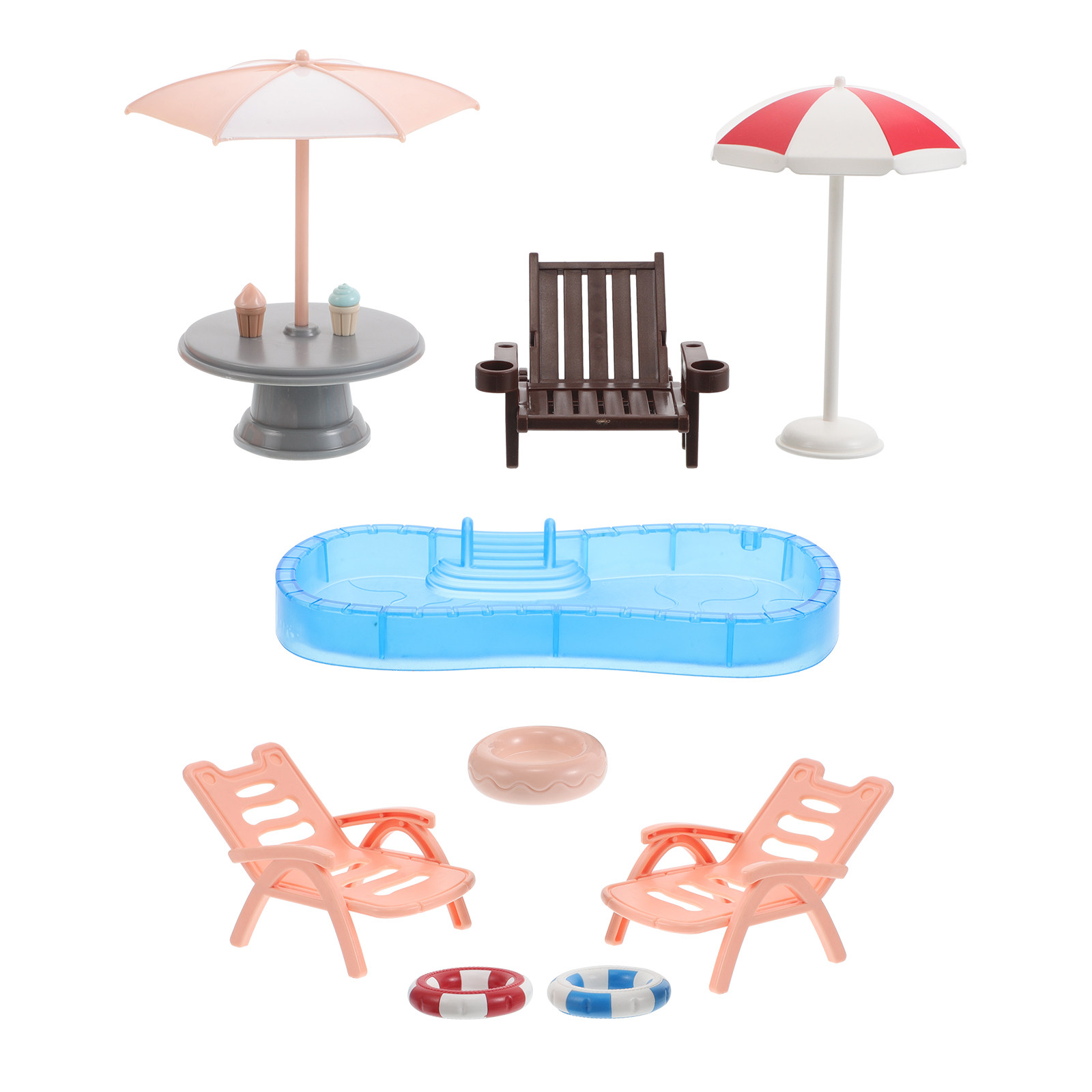 1 Set Miniatur-Schwimmbad-Set  – Kids Outdoor Furniture Set Bewertung und Preis